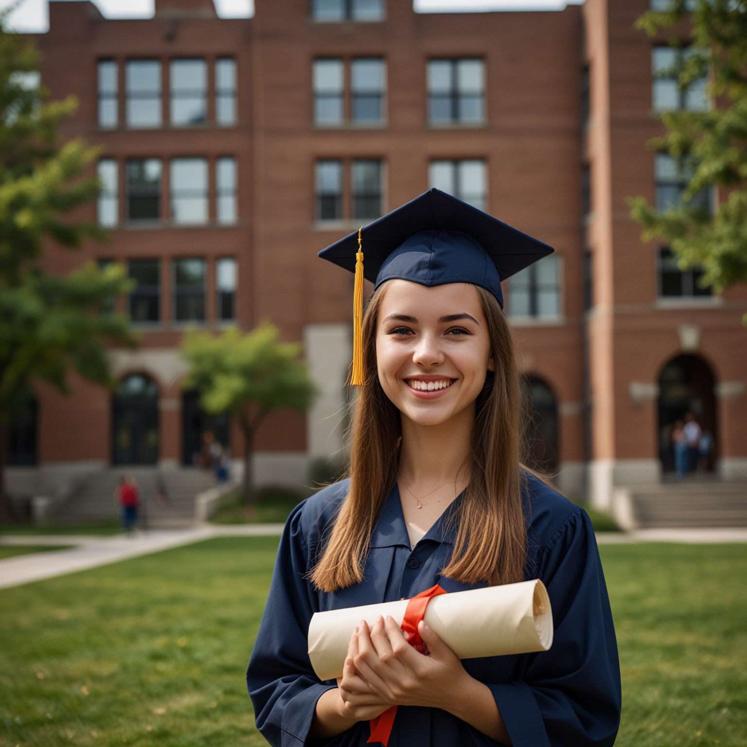 chica diplomada